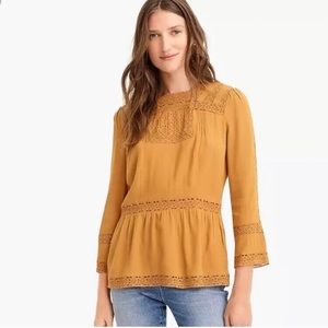 J.Crew Point Sur Lacey Top In Ivory Sz 16